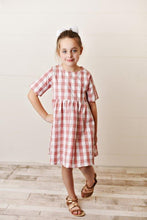Load image into Gallery viewer, Coral Gingham Dress