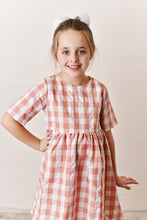 Load image into Gallery viewer, Coral Gingham Dress