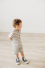 Load image into Gallery viewer, Baby Romper - Black &amp; White Stripe