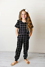 Load image into Gallery viewer, Ruffle Pocket Jumpsuit - Window Pane