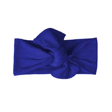 Load image into Gallery viewer, Bow Headband - Ribbed Royal Blue