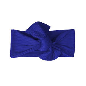 Bow Headband - Ribbed Royal Blue