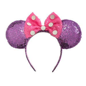 Ready To Ship white mouse ears with beige Sherpa bow – Magic Mountain Ears