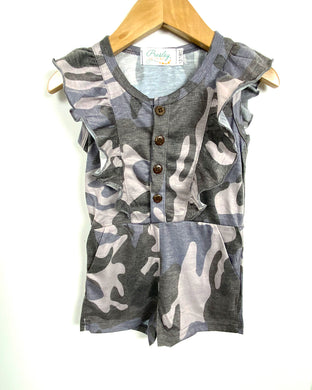 Shorts Romper - Faded Camo