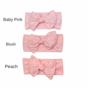 Bow Headband - Baby Pink