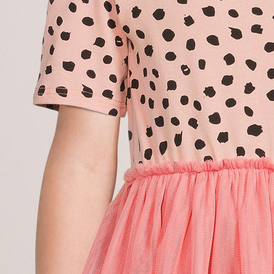 Tulle Dress - Spotted Coral
