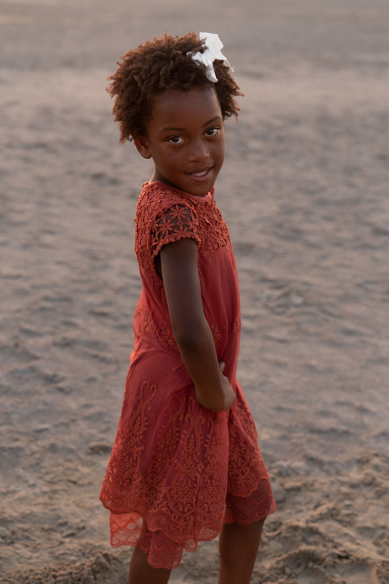 terracotta lace dress Azazie Alva