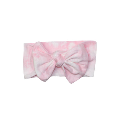 Bow Headband - Pink Marble