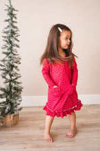 Load image into Gallery viewer, Ruffle Lounge Set - Red w/ White Polka Dots