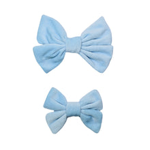 Load image into Gallery viewer, Velvet Bows - Baby Blue