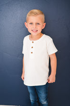 Load image into Gallery viewer, Henley Tee - White